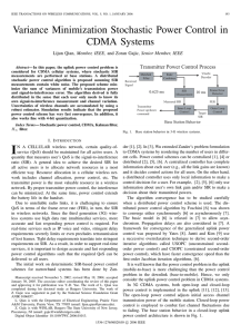 Variance Minimization Stochastic Power Control in CDMA Systems Transmitter Power Control Process