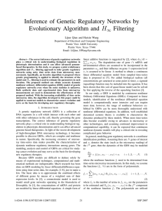 H Inference of Genetic Regulatory Networks by Evolutionary Algorithm and Filtering