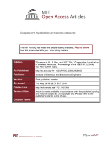 Cooperative localization in wireless networks Please share