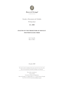 Estudos e Documentos de Trabalho Working Papers 22 | 2008