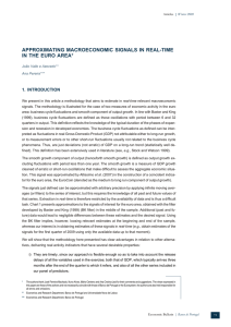 APPROXIMATING MACROECONOMIC SIGNALS IN REAL-TIME IN THE EURO AREA* 1. INTRODUCTION