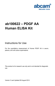 ab100622 – PDGF AA Human ELISA Kit Instructions for Use