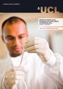 MUSCULOSKELETAL SCIENCE (BY DISTANCE LEARNING) MSc /