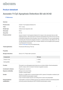 Annexin V-Cy3 Apoptosis Detection Kit ab14142 Product datasheet 5 References Overview