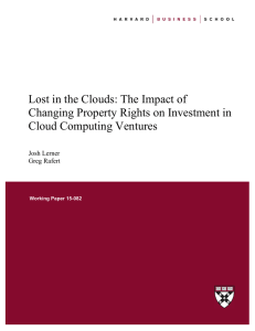 Lost in the Clouds: The Impact of  Cloud Computing Ventures