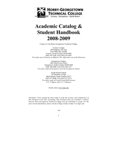 Academic Catalog &amp; Student Handbook 2008-2009