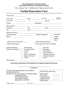 Facility Reservation Form Horry-Georgetown Technical College Grand Strand Business and Conference Center