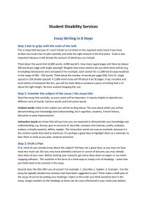 Student Disability Services Essay Writing in 8 Steps