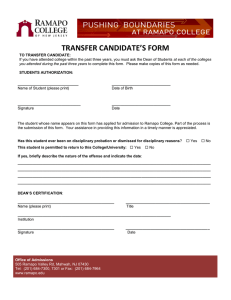 TRANSFER CANDIDATE’S FORM