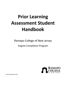 Prior Learning Assessment Student Handbook