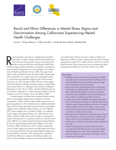 Racial and Ethnic Differences in Mental Illness Stigma and