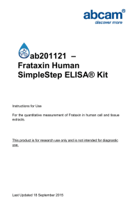 ab201121  – Frataxin Human SimpleStep ELISA® Kit