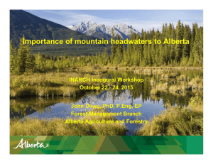 Importance of mountain headwaters to Alberta