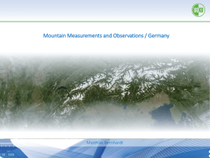 Mountain Measurements and Observations / Germany Matthias Bernhardt