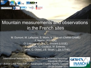 Mountain measurements and observations in the French sites