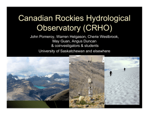 Canadian Rockies Hydrological Observatory (CRHO)