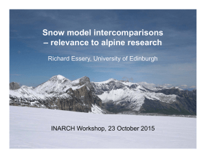Snow model intercomparisons – relevance to alpine research