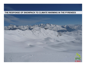 THE RESPONSE OF SNOWPACK TO CLIMATE WARMING IN THE PYRENEES
