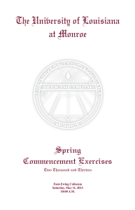 The University of Louisiana at Monroe Spring Commencement Exercises