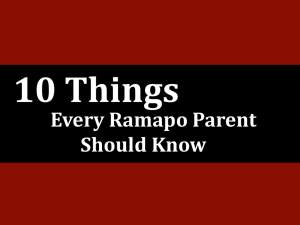 10 Things  Every Ramapo Parent Should Know