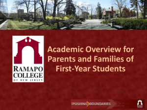 Academic Overview for Parents and Families of First-Year Students