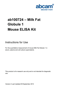 ab100724 – Milk Fat Globule 1 Mouse ELISA Kit Instructions for Use