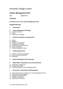 University College London Carbon Management Plan Contents