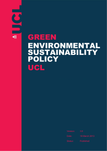 GREEN UCL ENVIRONMENTAL SUSTAINABILITY