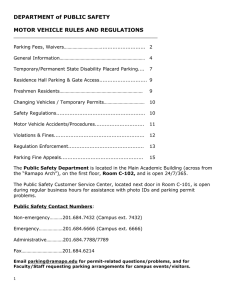 DEPARTMENT of PUBLIC SAFETY  MOTOR VEHICLE RULES AND REGULATIONS