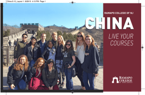 CHINA LIVE YOUR COURSES RAMAPO COLLEGE OF NJ