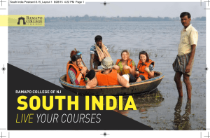SOUTH INDIA LIVE YOUR COURSES RAMAPO COLLEGE OF NJ