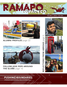 REFLECTIONS FROM ABROAD page 6 ALUMNI PROFILES FOLLOW JOSE PEPE AROUND