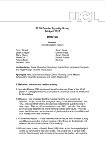 50:50 Gender Equality Group 24 April 2012 MINUTES