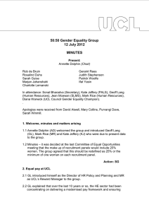 50:50 Gender Equality Group 12 July 2012 MINUTES