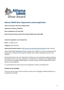 Athena SWAN Silver department award application