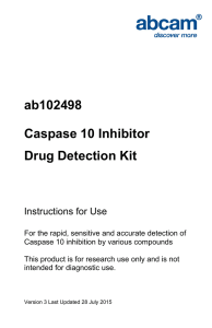 ab102498 Caspase 10 Inhibitor Drug Detection Kit Instructions for Use