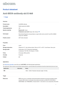 Anti-BRD8 antibody ab151468 Product datasheet 1 Image