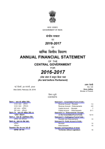 2016-2017 ´ÉÉÉÌKÉBÉE ÉÊ´ÉkÉÉÒªÉ ÉÊ´É´É®hÉ ANNUAL FINANCIAL STATEMENT BÉEäxpÉÒªÉ ºÉ®BÉEÉ®