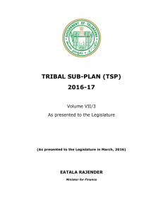 TRIBAL SUB-PLAN (TSP) 2016-17 Volume VII/3