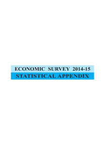 ECONOMIC SURVEY 2014-15 STATISTICAL APPENDIX
