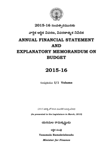 2015-16 ANNUAL FINANCIAL STATEMENT AND