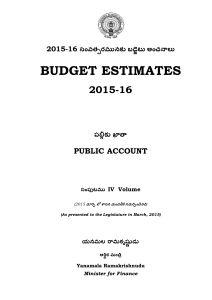 BUDGET ESTIMATES 2015-16  PUBLIC ACCOUNT