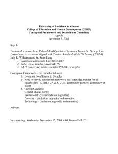 University of Louisiana at Monroe Conceptual Framework and Dispositions Committee