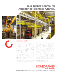 Your Global Source for Automated Biomass Cranes. Experience counts.