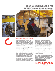 Your Global Source for WTE Crane Technology. Safety. Reliability. Productivity.