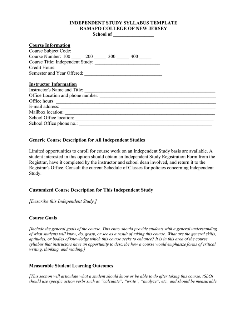 College Course Syllabus Template from s2.studylib.net
