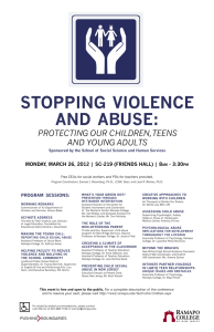 stopping violence and abuse:  protecting our children,teens