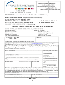 Solicitation Number IFB0090-14 Date Printed