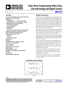 Triple Skew-Compensating Video Delay Line with Analog and Digital Control AD8120 Data Sheet