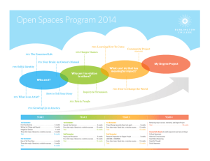 Open Spaces Program 2014 My Degree Project meaningful impact?